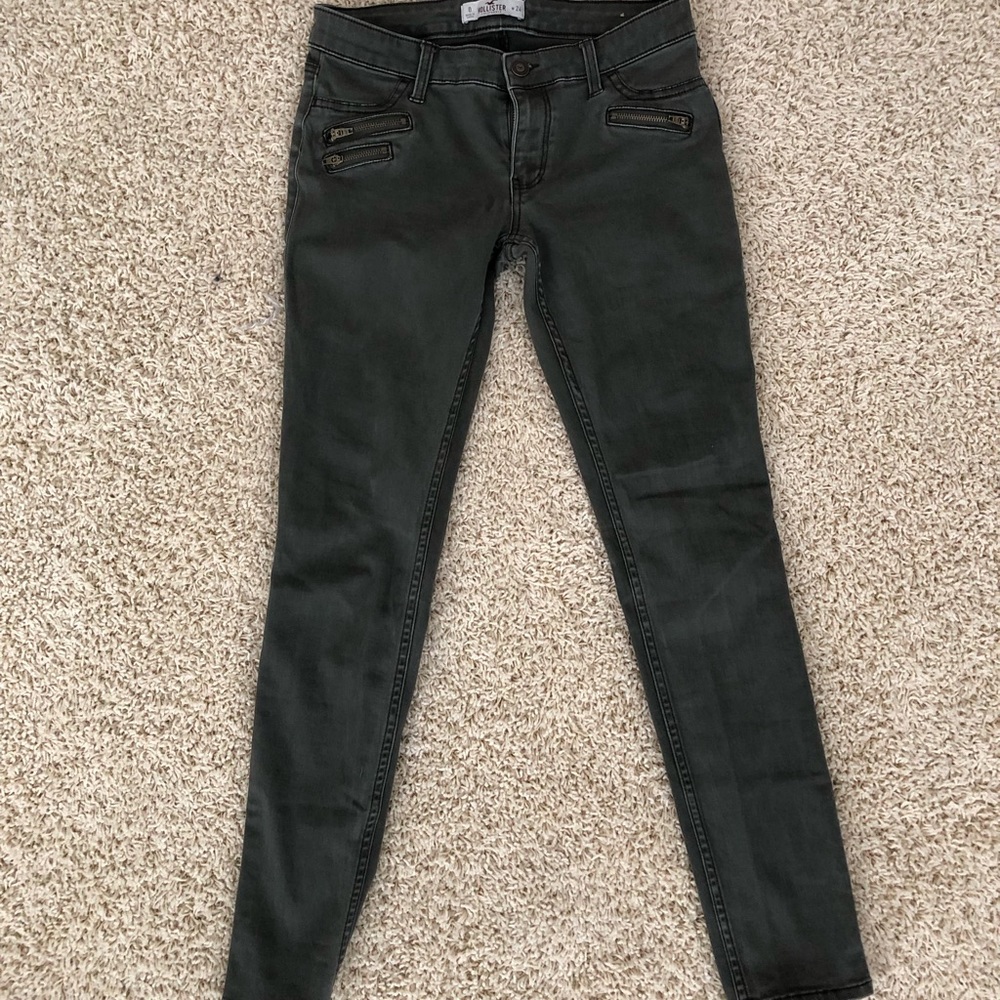 Hollister dark green/gray Jeggings